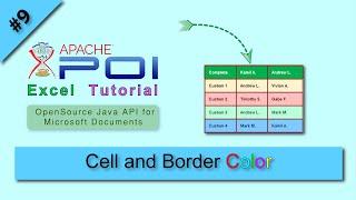 Apache POI Set Cell Background Color Apache POI Cell Border Color