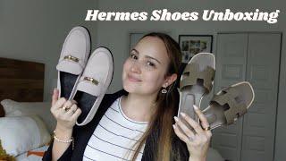 Hermes Shoes Unboxing Oran Sandals and Destin Loafers + Hermes shopping experience in Paris