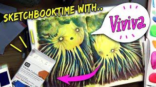 VIVIVA Colors Sketchbook session and my honest review.  Playing around with these vibrant colors