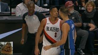 CJ McCollum Blows Kisses at Evan Fournier After Beef