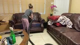 ASMR Cleaning Vlog  Vacuuming & Polishing The Sofa