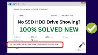 Windows1011Installation Error- We couldnt find any drives To get a storage driver click load drive