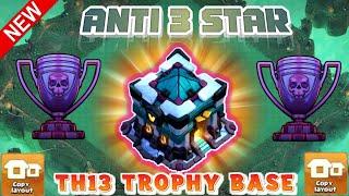 TOP 10 NEW TH13 TROPHY BASE + REPLAY  TH13 PUSHING BASE WITH LINK  TH13 BASE LAYOUT MARCH 2024