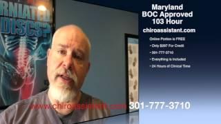 Maryland Online Chiropractic Assistant Class Video