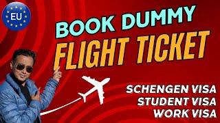 How to Book Flight Tickets for Schengen Visa  5 Ways to Book Dummy Ticket  Free Ticket Generator