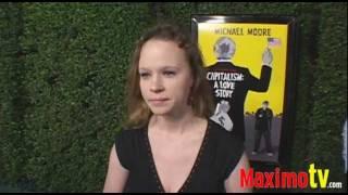 Thora Birch Interview at CAPITALISM A LOVE STORY LA Premiere