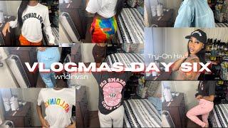 VLOGMAS DAY 6  Mini WRLDINVSN Try-On Haul  Black Owned Business  ITS KESHAAA