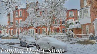 It’s Snowing in London  Heavy Snowfall in London December 2022  London Streets Christmas Walk