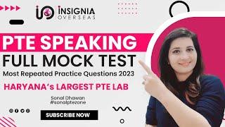 PTE SPEAKING TEST  PTE SPEAKING FULL MOCK TEST  PTE SPEAKING 2023 #insigniaoverseas #sonalptezone