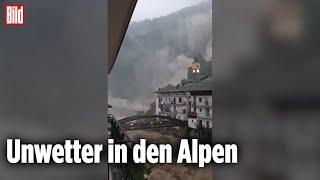 ITALIEN Wasserfall wird zur wilden Bestie