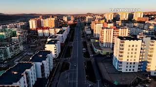 Erdenet city Autumn weekend morning 4K  Music by Tumen-Ulzii