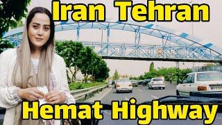 Driving on Hemmat Highway Tehran Iran 2022