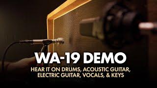 WA-19 Dynamic Studio Mic Demo  Hear It On Drums Vocals Acoustic Guitar Electric Guitar Keys