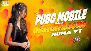 Pubg Mobile Unlimited Uc Giveaways LIVE CUSTOM ROOMS   HUMA MALICK YT