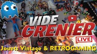 Vide Grenier Live Jeux Vidéo  Jeu électronique en boite et Jouets vintage #videgrenier #viral #toys