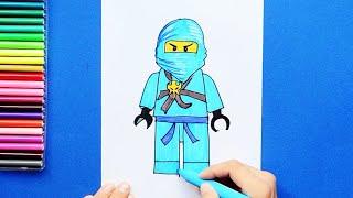 How to draw Jay LEGO Ninjago