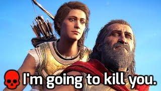 Teary-Eyed Kassandra Kills Leonidas Her Grandfather All Choices. AC Odyssey Fate of Atlantis DLC