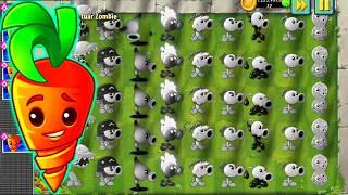 Pvz 2 Survival - Intensive Carrot & All Pea Plants vs All Zombies