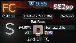 9.9⭐ tomasz chic  Enter Shikari - Rat Race TheMefistos EXTRA +HDDT 94.89% FC #24  982pp - osu