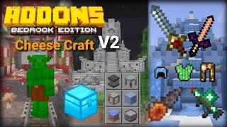  Minecraft Bedrock Edition 1.18 1.19 Cheese Craft V2 addonpack  modpack mediafire link