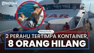 Dua Perahu asal Gresik Tertimpa Kontainer di Selat Madura 8 Orang Masih Dicari Tim SAR