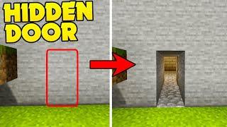 Minecraft How to make a Hidden Piston Door In BEDROCK Tutorial