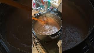 Apple Butter in a Cast Iron Pot