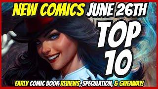 Top 10 New Comic Books June 26th 2024  Reviews Covers & Giveaway