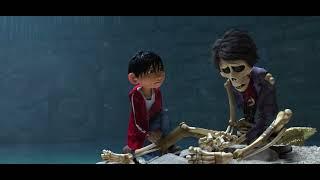 coco movie scenemiguel and hector realizing they are family