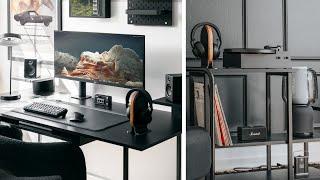 Matte Black IKEA Desk Setup & Home Office Makeover 2023