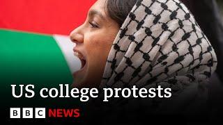 Pro-Palestinian protests sweep US college campuses  BBC News