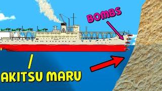 Akitsu Maru VS Bombs and Rocks  Floating Sandbox