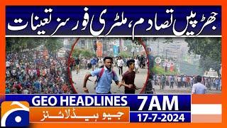 Bangladesh shuts schools nationwide in protests  Geo News 7 AM Headlines  16th July 2024
