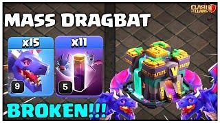 BROKEN AIR ARMY TH14 Mass DragBat Attack Strategy  Th14 Dragon Attack - Clash of Clans