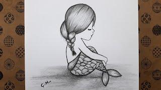 Kolay Sevimli Deniz Kızı Resmi Adım Adım Nasıl Çizilir Çizim hobimiz Farklı çizim fikirleri
