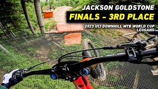 GoPro Jackson Goldstone takes 3RD PLACE in FINALS  2023 UCI Downhill MTB World Cup in Leogang