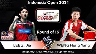 LEE Zii Jia MAS vs WENG Hong Yang CHN  Indonesia Open 2024 Badminton