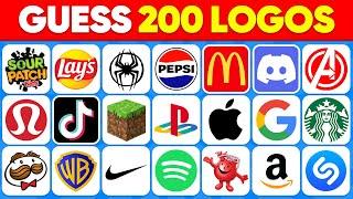 Guess the Logo in 3 Seconds  200 Famous Logos  Logo Quiz 2024