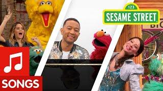 Sesame Street Celebrity Songs Compilation with Elmo and Friends