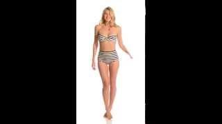 Kate Spade Georgica Beach Stripes Underwire Bow Bra Bikini Top  SwimOutlet.com