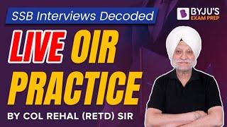 SSB Interviews Decoded LIVE OIR Practice I SSB Screening Test I CDS SSB I AFSB