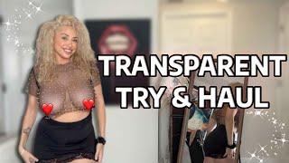 Transparent Dress Review in 4K  Mirror Try-On Haul