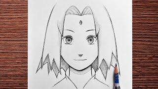 Easy anime drawing  how to draw Sakura - Naruto step-by-step