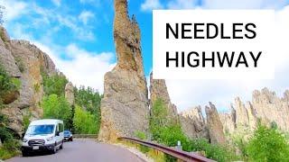 Needles Highway to the Needles of the Black Hills in the direction of south to north South Dakota