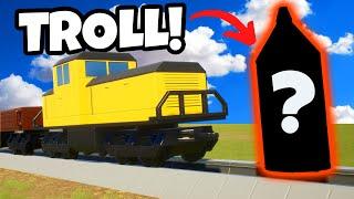 We TROLLED OB With a FAKE Lego Train Stopping Device in Brick Rigs