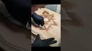 Creating a Flower With Wood Stain Freehand