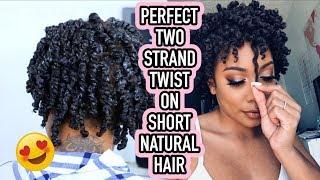 PERFECT TWO STRAND TWISTS ON SHORT NATURAL HAIR