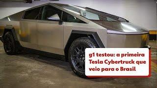 g1 testa a primeira Tesla Cybertruck do Brasil ao lado de Danielzinho Grau #g1