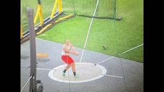 Halász Bence PB 80.82cm 1st throw - slow motion -  World Athletics Championship Budapest 2023