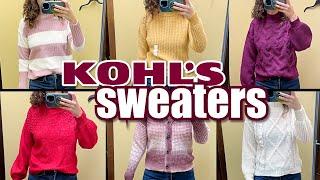 SWEATERS at Kohls  dressing room try on